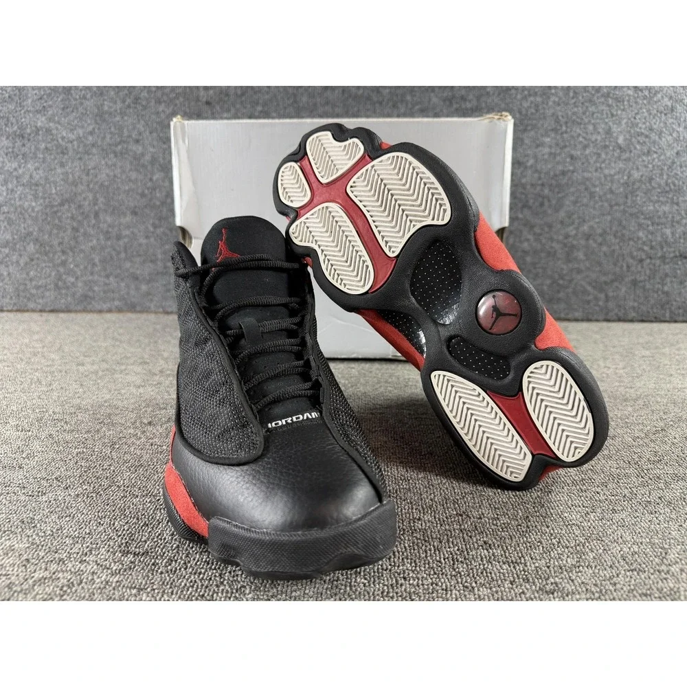 Jordan Air Jordan 13 Retro Bred Shoes Mens 9.5 Black Red Basketball 414571 004